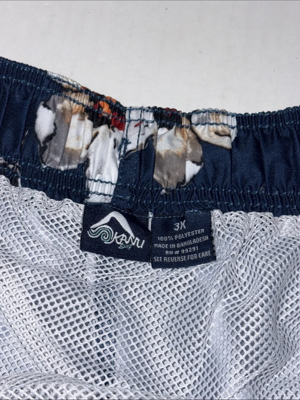 Kanu Surf New 3x Men’s Floral Pattern Navy Swim Trunks
